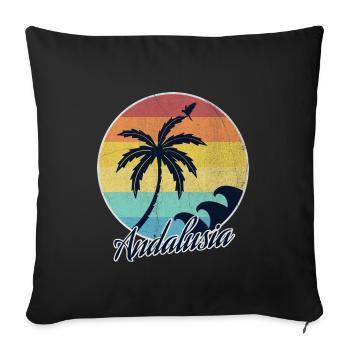 Andalusien - Sofakissenbezug 45 x 45 cm - Schwarz - Vorne