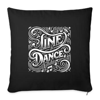 La danse en ligne mon hobby - mon truc - Housse de coussin décorative 45 x 45 cm - noir - Devant