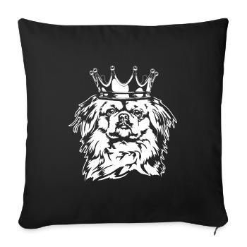 Chiens de la couronne pékinois Wilsigns - Housse de coussin décorative 45 x 45 cm - noir - Devant