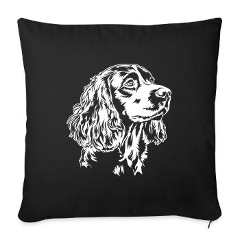 Boykin Spaniel Portrait Chien Chien Wilsigns - Housse de coussin décorative 45 x 45 cm - noir - Devant