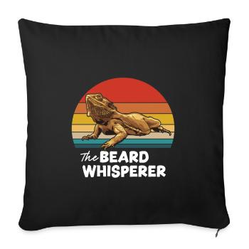 Bearded Dragon The Beard Whisperer - Sofa pillowcase 17,3'' x 17,3'' (45 x 45 cm) - black - Front