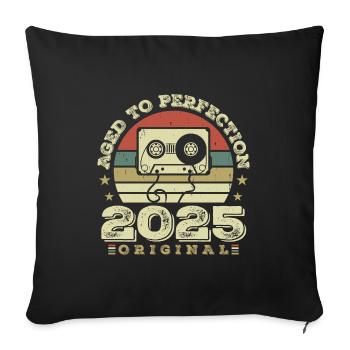 Idée Cadeau Anniversaire Vintage Original 1925 - Housse de coussin décorative 45 x 45 cm - noir - Devant
