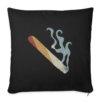 Zigarre Retro Style Vintage - Sofakissenbezug 45 x 45 cm - Schwarz - Vorne