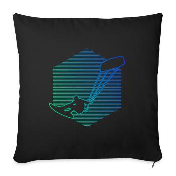 Kitesurfer Kitesurfing Kite Kiten Kitesurfen - Sofa pillowcase 17,3'' x 17,3'' (45 x 45 cm) - black - Front