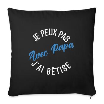 Cadeau papa. cadeau père. cadeau papa de l'année. - Housse de coussin décorative 45 x 45 cm - noir - Devant