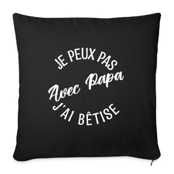 Cadeau papa. cadeau père. cadeau papa de l'année. - Housse de coussin décorative 45 x 45 cm - noir - Devant