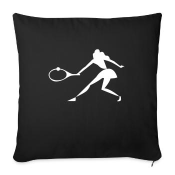 Tennis - Sofa pillowcase 17,3'' x 17,3'' (45 x 45 cm) - black - Front