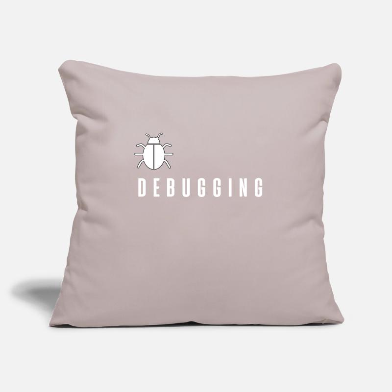coding programmer tech funny design debugging Sofa pillowcase 17,3'' x 17,3'' (45 x 45 cm)