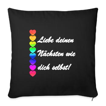 Charité 3 - Housse de coussin décorative 45 x 45 cm - noir - Devant