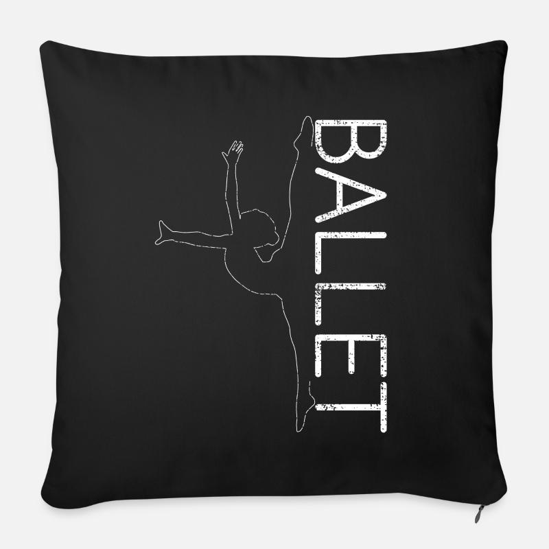 Ballett - Sofakissenbezug 45 x 45 cm - Schwarz