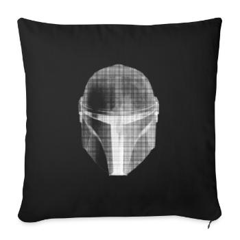 style mandalorien - Housse de coussin décorative 45 x 45 cm - noir - Devant