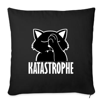 Süße Katze Katastrophe Alter Meme Facepalm - Sofakissenbezug 45 x 45 cm - Schwarz - Vorne
