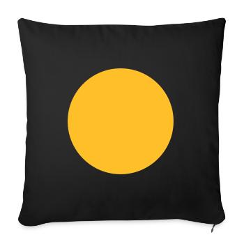 Sphere geometry - Sofa pillowcase 17,3'' x 17,3'' (45 x 45 cm) - black - Front