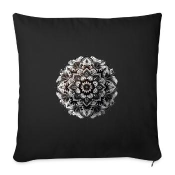 Mandala - Sofakissenbezug 45 x 45 cm - Schwarz - Vorne