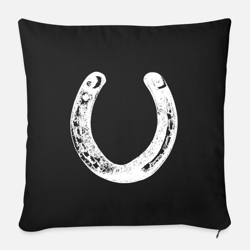 Hufeisen - Sofakissenbezug 45 x 45 cm - Schwarz