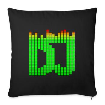 Égaliseur de musique DJ - Housse de coussin décorative 45 x 45 cm - noir - Devant