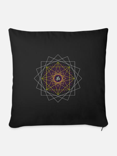 om - Sofakissenbezug 45 x 45 cm - Schwarz