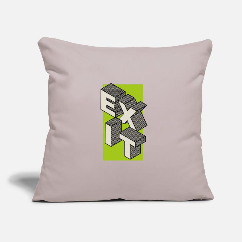 Exit - take the exit - in green Sofa pillowcase 17,3'' x 17,3'' (45 x 45 cm)