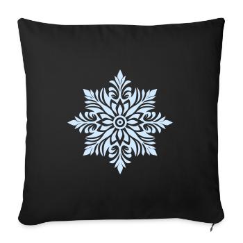 Snowflake, Winter, Snowflake, Star, Pattern, Ice - Sofa pillowcase 17,3'' x 17,3'' (45 x 45 cm) - black - Front