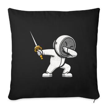 Dubbing Fencer Fence Sword Epee Fencing Athlete - Sofa pillowcase 17,3'' x 17,3'' (45 x 45 cm) - black - Front