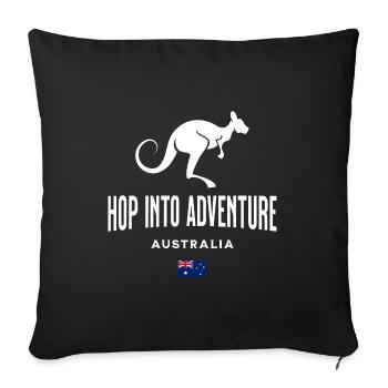 Australia - Sofa pillowcase 17,3'' x 17,3'' (45 x 45 cm) - black - Front