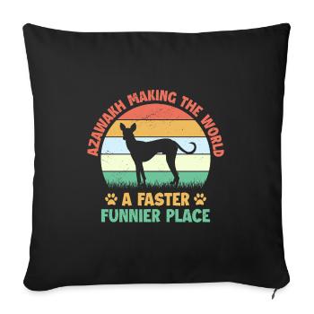 Azawakh Dog Owner Arabian Greyhound Tuareg Sloughi - Sofa pillowcase 17,3'' x 17,3'' (45 x 45 cm) - black - Front