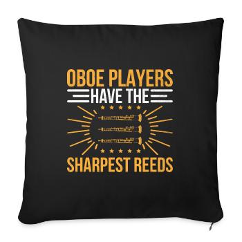 Oboist Oboe Basoonist Marching Band Instrumen - Sofakissenbezug 45 x 45 cm - Schwarz - Vorne