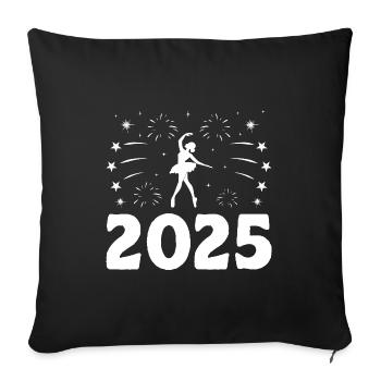New Year Theme For Dancing Dancer Choreography - Sofa pillowcase 17,3'' x 17,3'' (45 x 45 cm) - black - Front