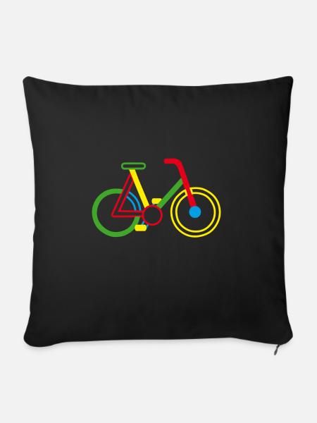Fahrrad Rad - Sofakissenbezug 45 x 45 cm - Schwarz