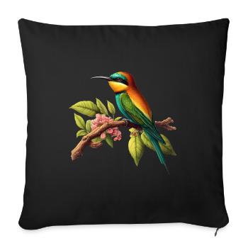 Bee-eater Merops Apiaster Bird - Sofa pillowcase 17,3'' x 17,3'' (45 x 45 cm) - black - Front