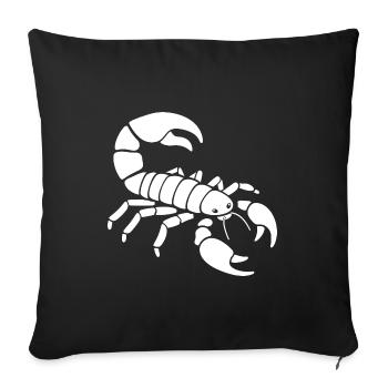 scorpion - Sofa pillowcase 17,3'' x 17,3'' (45 x 45 cm) - black - Front