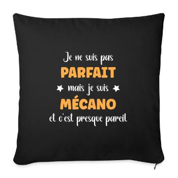 mécano - Housse de coussin décorative 45 x 45 cm - noir - Devant