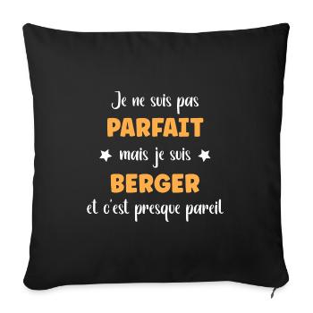 Berger - Housse de coussin décorative 45 x 45 cm - noir - Devant