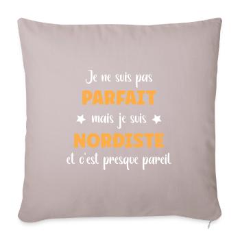 Parfait Nordiste - Housse de coussin décorative 45 x 45 cm - taupe clair - Devant