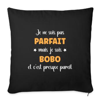 bobo - Housse de coussin décorative 45 x 45 cm - noir - Devant