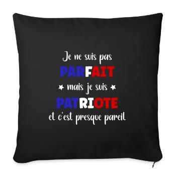 Parfait patriote - Housse de coussin décorative 45 x 45 cm - noir - Devant