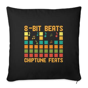Chiptune Music Lover Groove to the Bleeps and Bloo - Sofa pillowcase 17,3'' x 17,3'' (45 x 45 cm) - black - Front