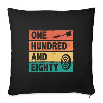Retro Graphic Dart Player Darts Dartboard Bullseye - Sofa pillowcase 17,3'' x 17,3'' (45 x 45 cm) - black - Front