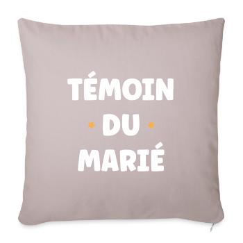 témoin du marié - Housse de coussin décorative 45 x 45 cm - taupe clair - Devant
