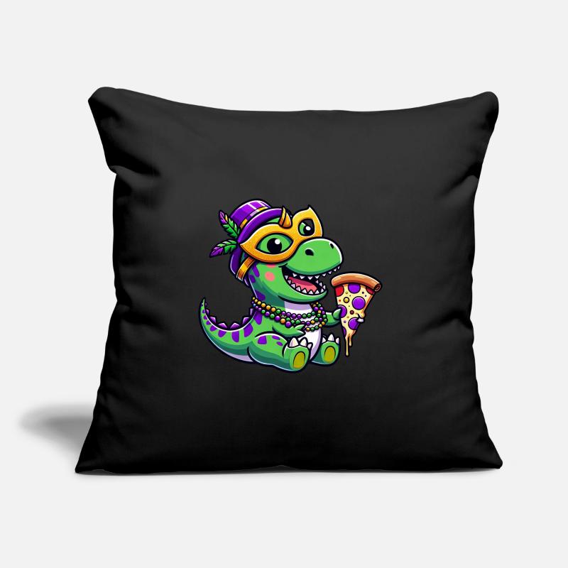 Mardi Gras T-Rex, Dinosaurier Karneval, Bunte Sofakissenbezug 45 x 45 cm