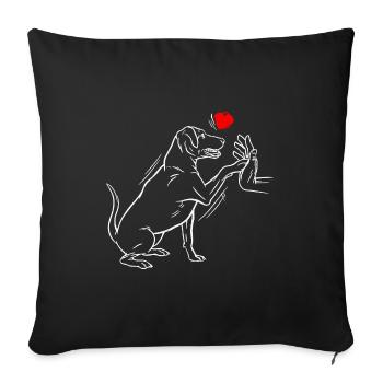Labrador Retriever Labradors Black Lab Dad Mom Ret - Sofa pillowcase 17,3'' x 17,3'' (45 x 45 cm) - black - Front