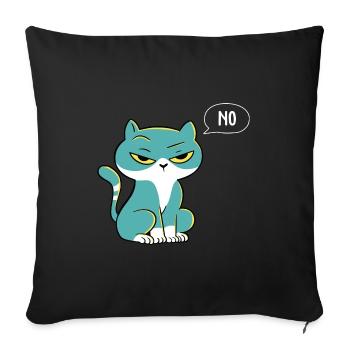 Cat Graphic Cat Owner Cat Trainer Cat Lover Animal - Sofakissenbezug 45 x 45 cm - Schwarz - Vorne