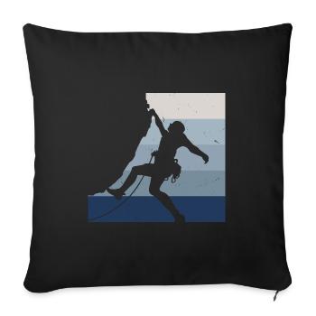 Retro Graphic Climbing Bouldering Rock Climber Mou - Sofakissenbezug 45 x 45 cm - Schwarz - Vorne