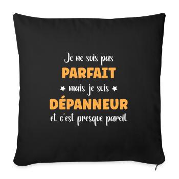 dépanneur - Housse de coussin décorative 45 x 45 cm - noir - Devant