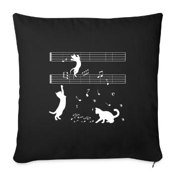 Cat Graphic Cat Owner Cat Trainer Cat Lover Animal - Sofakissenbezug 45 x 45 cm - Schwarz - Vorne