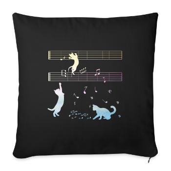 Cat Graphic Cat Owner Cat Trainer Cat Lover Animal - Sofakissenbezug 45 x 45 cm - Schwarz - Vorne