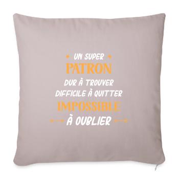 Super patron - Housse de coussin décorative 45 x 45 cm - taupe clair - Devant