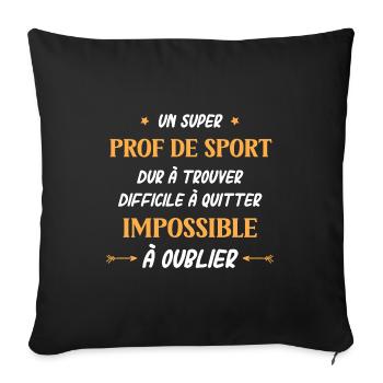Super prof de sport - Housse de coussin décorative 45 x 45 cm - noir - Devant