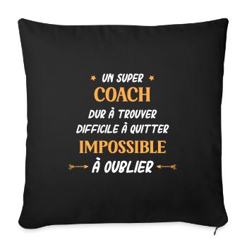 coach - Housse de coussin décorative 45 x 45 cm - noir - Devant