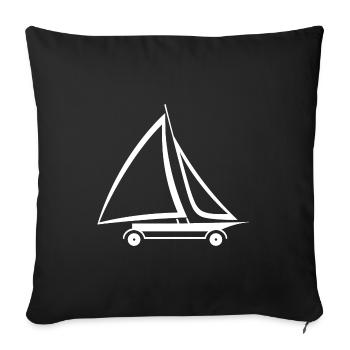 Sand yachting - Sofa pillowcase 17,3'' x 17,3'' (45 x 45 cm) - black - Front